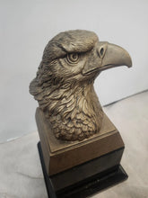 Load image into Gallery viewer, Art Deco Bald American Eagle Bust Resin Sculpture on Marble Base Figurine Decor
