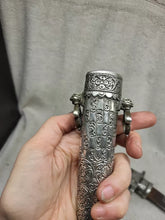 Load image into Gallery viewer, Antique Islamic Middle Eastern Mughal Dagger Jambiya In Silver Sheath (swgn1008)
