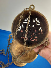 Load image into Gallery viewer, Nice Traditional Antique Triple Chain Censer, All Brass chalice
