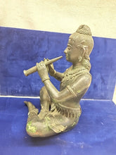 Load image into Gallery viewer, An Antique Thai Bronze Statue Hindu God: Deity Krishna Plays in Venu
