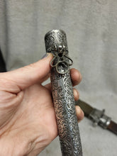Load image into Gallery viewer, Antique Islamic Middle Eastern Mughal Dagger Jambiya In Silver Sheath (swgn1008)
