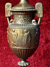 Load image into Gallery viewer, PAIR of Antique French Candelabra 38” Bronze Marble Base Five Arm Candle Holder
