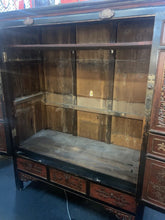 Load image into Gallery viewer, Antique Handmade Chinese Large Wood Lacquer Cabinet
