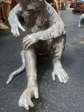 Load image into Gallery viewer, Large Vintage Chimpanzee metal Sculpture Figurine‏ Statue 19” Tall !!
