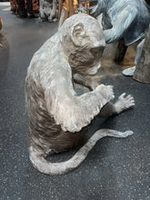 Load image into Gallery viewer, Large Vintage Chimpanzee metal Sculpture Figurine‏ Statue 19” Tall !!
