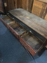 Load image into Gallery viewer, Antique Handmade Chinese Large Wood Lacquer Cabinet
