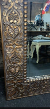 Load image into Gallery viewer, PAIR Large QUALITY Fancy Ornate Decorator Gold Beveled Mirrors 49“ X 37“
