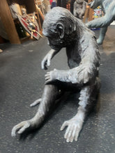 Load image into Gallery viewer, Large Vintage Chimpanzee metal Sculpture Figurine‏ Statue 19” Tall !!
