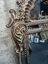 Load image into Gallery viewer, large gold &amp; bronze ornate decorative wall mirror 67“ x 40“
