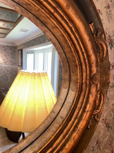 Load image into Gallery viewer, Large Ornate, Gold &amp; Black Oval Mirror
