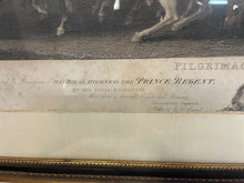 Load image into Gallery viewer, Rare 1817 Pilgrimage To Canterbury Engraving nicely, framed by a gallery
