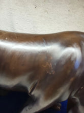 Load image into Gallery viewer, Vintage African Ebony Wooden Rhino Statue Rhinoceros Wooden -Carved Art Figure
