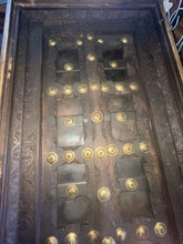 Load image into Gallery viewer, Antique Door Console Table, Dark Tone Wood Indian Handcarved Unique!!!
