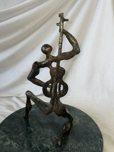 Ossip Zadkine 1890-1967 original Bronze Sculpture “The Guitarist”, 1950-1960!!