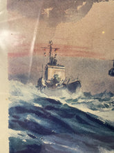 Load image into Gallery viewer, Arthur Beaumont 1965 USS Enterprise CVN-65, Long Beach, Bainbridge ￼signed Print
