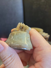 Load image into Gallery viewer, China Old Jade Carving Niu Jaguar cat Head Ring Incense Burner Incensory Censer
