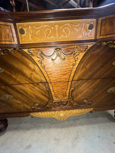 Load image into Gallery viewer, Antique 1920’s-30’s Bedroom Set High Boy Dresser-Mirrored Dresser Full Bed
