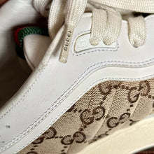Load image into Gallery viewer, GUCCI Re-Web Sneakers 787476 Mens Size 12 Gg Canvas &amp; Leather, Barely Used
