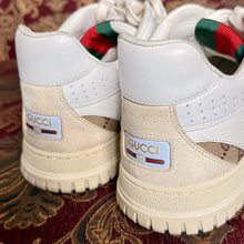 Load image into Gallery viewer, GUCCI Re-Web Sneakers 787476 Mens Size 12 Gg Canvas &amp; Leather, Barely Used
