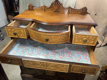 Load image into Gallery viewer, Antique 1920’s-30’s Bedroom Set High Boy Dresser-Mirrored Dresser Full Bed
