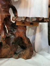 Load image into Gallery viewer, VTG 3 Tier Table Live Edge Thick Natural Burled Wood PAIR Root - Brutalist Tree
