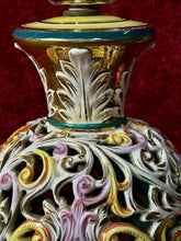 Load image into Gallery viewer, PAIR of Vintage Italian Rococo Capodimonte Porcelain Lamps Cherubs 28”
