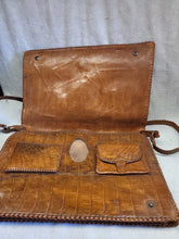Load image into Gallery viewer, Vintage Alligator taxidermy Murse Purse Genuine Leather 1940’s Handbag Antique
