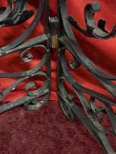 Load image into Gallery viewer, Vintage 74” High Wrought Iron Metal 3-Panel Folding Room Divider, 19”L per Panel
