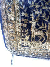 Load image into Gallery viewer, Vintage Handmade Beautiful Perssipn Silk Rug/tapestry 41“ X 29“

