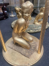 Load image into Gallery viewer, Custom made mid century art nouveau style set of coffee table and end tables!!
