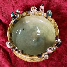 Load image into Gallery viewer, Antique Large 15” Long 8.5” High Japanese Sumida Gawa Porcelain Pottery Bowl
