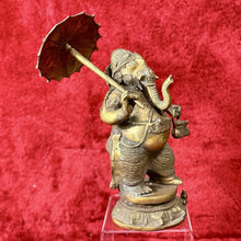 Load image into Gallery viewer, Mappilai Ganesha - Statue of Lord Ganesh with his umbrella, Bronze Sculpture
