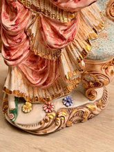 Load image into Gallery viewer, PAIR of Vintage Italian Azzolin Brothers 46” Porcelain Rococo Figural Lamps RARE
