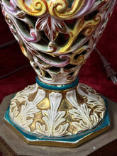 Load image into Gallery viewer, PAIR of Vintage Italian Rococo Capodimonte Porcelain Lamps Cherubs 28”
