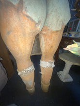 Load image into Gallery viewer, Large Life Size majestic ￼Mexican Native Aztec Inca Clay Warrior Statue 81”
