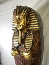 Load image into Gallery viewer, 48” Egyptian Pharaoh Tutankhamun King Tut Sarcophagus Display Cabinet

