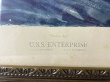 Load image into Gallery viewer, Arthur Beaumont 1965 USS Enterprise CVN-65, Long Beach, Bainbridge ￼signed Print
