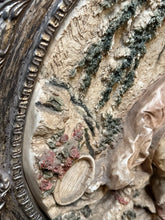 Load image into Gallery viewer, Large Vtg 3D High Relief Wall Plaque Rococo Courting Couple Ornate Frame 32x28
