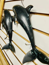 Load image into Gallery viewer, RARE Vintage SPI (San Pacific Int’l) Pair Set of 2 DOLPHINS BRASS Sculptures
