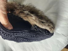 Load image into Gallery viewer, Handmade REAL Silver Fox FUR MUFF W/ Head HAND WARMER PURSE - LARGE SIZE
