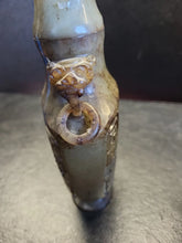 Load image into Gallery viewer, China Old Jade Carving Niu Jaguar cat Head Ring Incense Burner Incensory Censer
