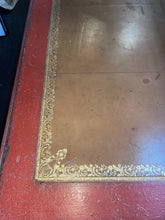 Load image into Gallery viewer, antique c1910-20 french leather inlaid Desk W/ Matching Marble Top Shelving
