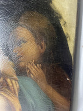 Load image into Gallery viewer, Antique 19th Century Italian Oil Painting Madonna Della Seggiola After Raphael
