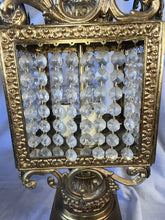 Load image into Gallery viewer, Vintage Pair Of Elegant Crystal And brass table lamps
