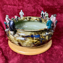 Load image into Gallery viewer, Antique Large 15” Long 8.5” High Japanese Sumida Gawa Porcelain Pottery Bowl
