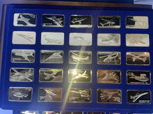 Load image into Gallery viewer, Jane's Medallic Register Great Aircraft 24kt Gold Plate on Bronze 100 Ingot Set
