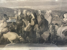 Load image into Gallery viewer, Rare 1817 Pilgrimage To Canterbury Engraving nicely, framed by a gallery
