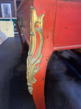 Load image into Gallery viewer, antique c1910-20 french leather inlaid Desk W/ Matching Marble Top Shelving
