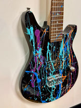 Load image into Gallery viewer, E.M. ZAX Original SIGNED Acrylic Painting On New Rogue Rocketeer Electric Guitar
