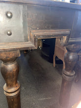 Load image into Gallery viewer, Antique Door Console Table, Dark Tone Wood Indian Handcarved Unique!!!
